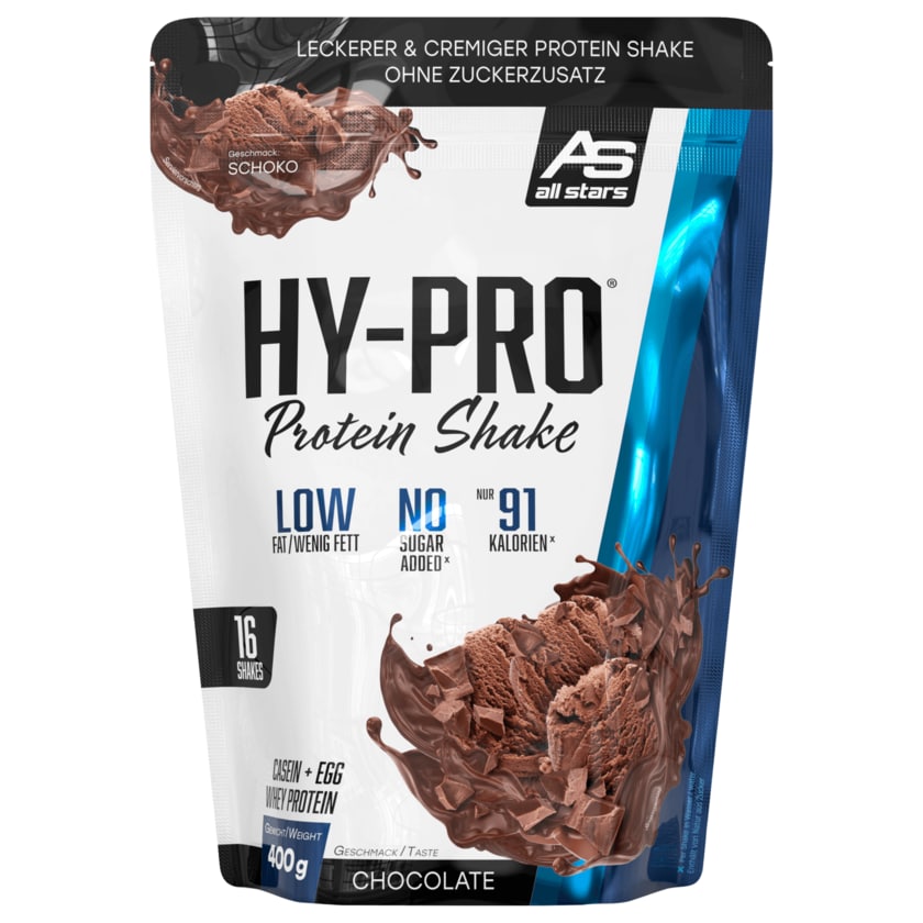All Stars Hy-Pro Protein Shake Schoko 400g